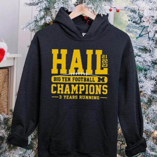 Michigan Wolverines 2023 Back to Back Hail Conference Champions T Shirt