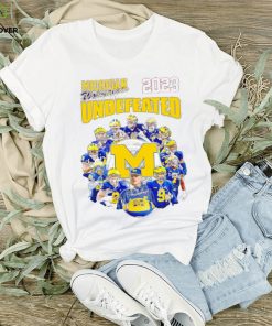 Michigan Wolverines 2023 Undefeated signatures shirt
