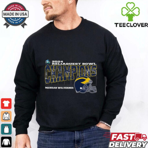 Michigan Wolverines 2024 ReliaQuest Bowl Champions Vintage Helmet Unisex T Shirt