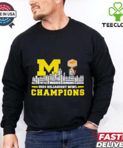 Michigan Wolverines 2024 Reliaquest Bowl all name city skyline shirt