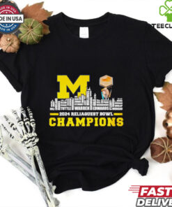 Michigan Wolverines 2024 Reliaquest Bowl all name city skyline shirt