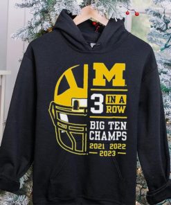 Michigan Wolverines 3 In A Row Big Ten Conference Champions Shirt