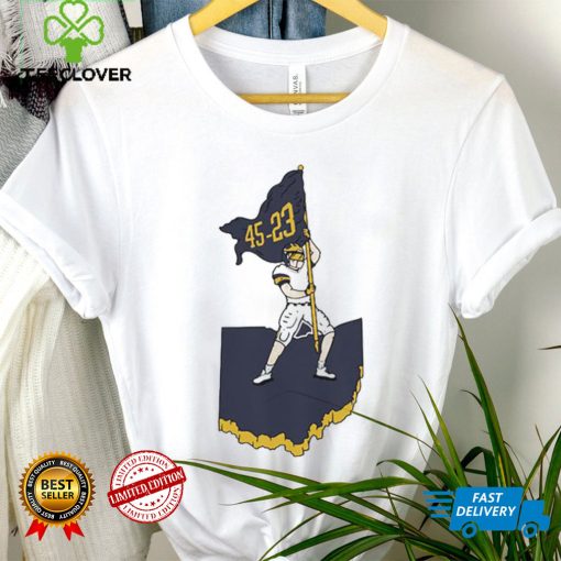 Michigan Wolverines 45 23 Flag Plant Shirt