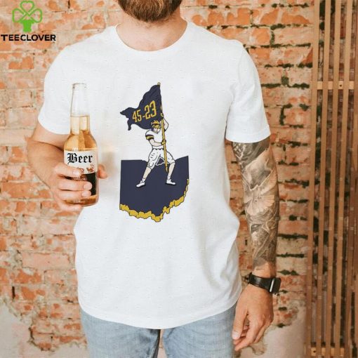 Michigan Wolverines 45 23 Flag Plant Shirt