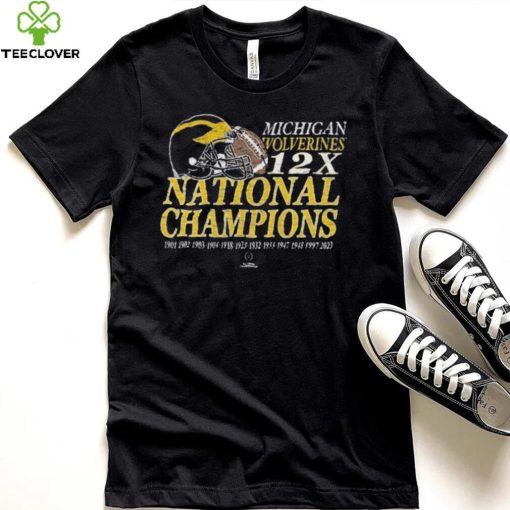 Michigan Wolverines ’47 12 Time Football National Champions Franklin Shirt