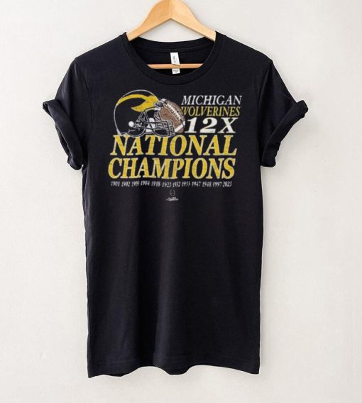 Michigan Wolverines ’47 12 Time Football National Champions Franklin Shirt