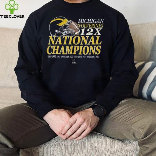 Michigan Wolverines ’47 12 Time Football National Champions Franklin Shirt