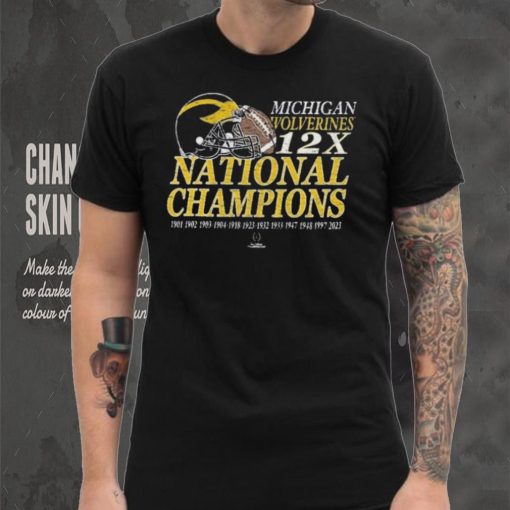 Michigan Wolverines ’47 12 Time Football National Champions Franklin Shirt