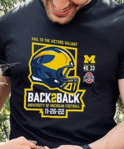 Michigan Wolverines Back 2 Back 2022 Final Score Shirt