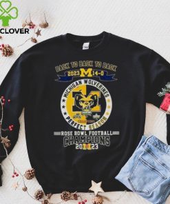 Michigan Wolverines Back To Back To Back 2023 14 0 Rose Bowl Football Champions Shirt