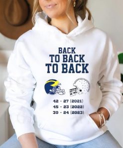 Michigan Wolverines Back To Back To Back 2023 Shirt