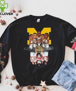 Michigan Wolverines Basketball Fab Five Water Reflection Shirt