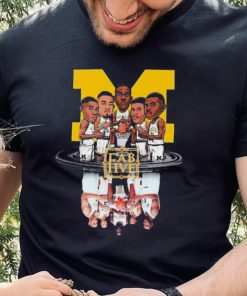 Michigan Wolverines Basketball Fab Five Water Reflection Shirt