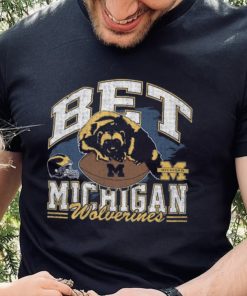 Michigan Wolverines Bet Helmet Franklin T Shirt