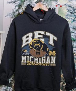 Michigan Wolverines Bet Helmet Franklin T Shirt 2 Michigan Wolverines Bet Helmet Franklin T Shirt