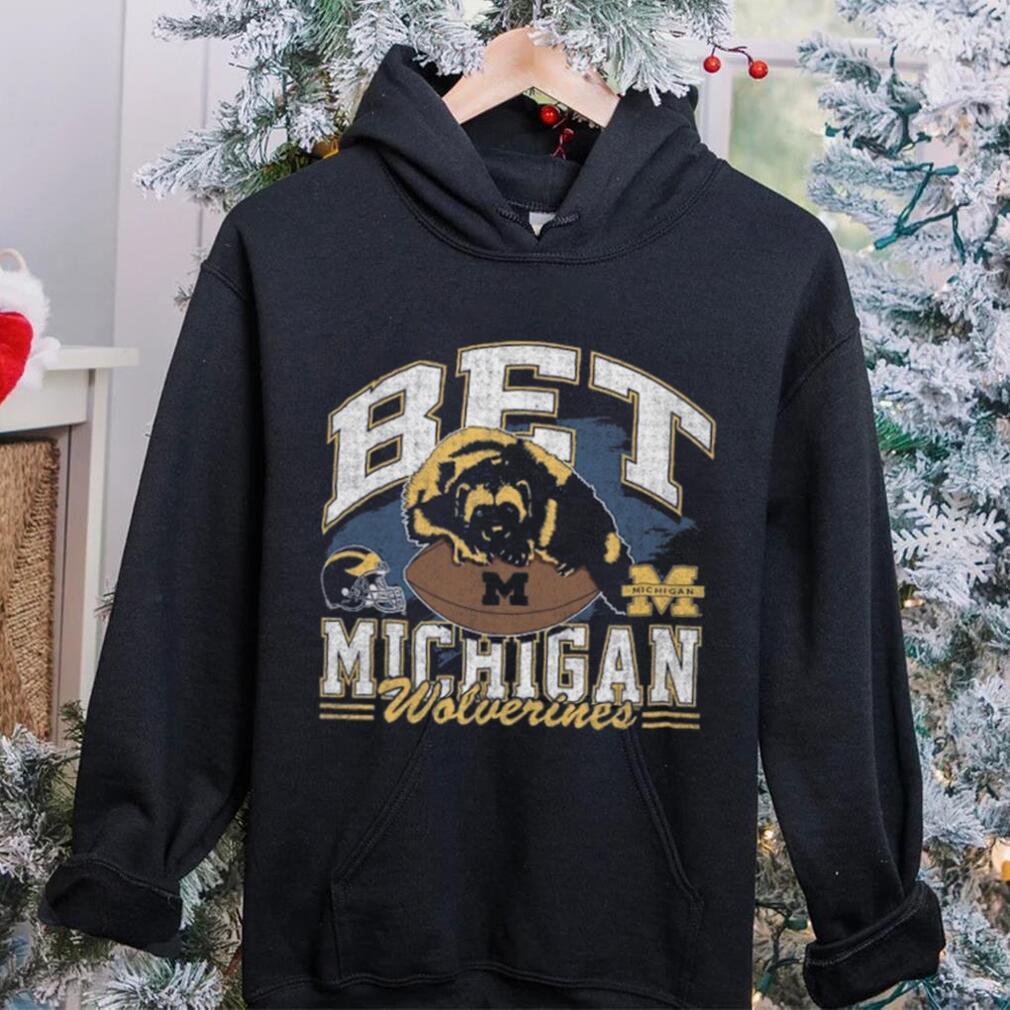 Michigan Wolverines Bet Helmet Franklin T Shirt Michigan Wolverines Bet Helmet Franklin T Shirt