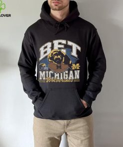 Michigan Wolverines Bet Helmet Franklin T Shirt 4 Michigan Wolverines Bet Helmet Franklin T Shirt