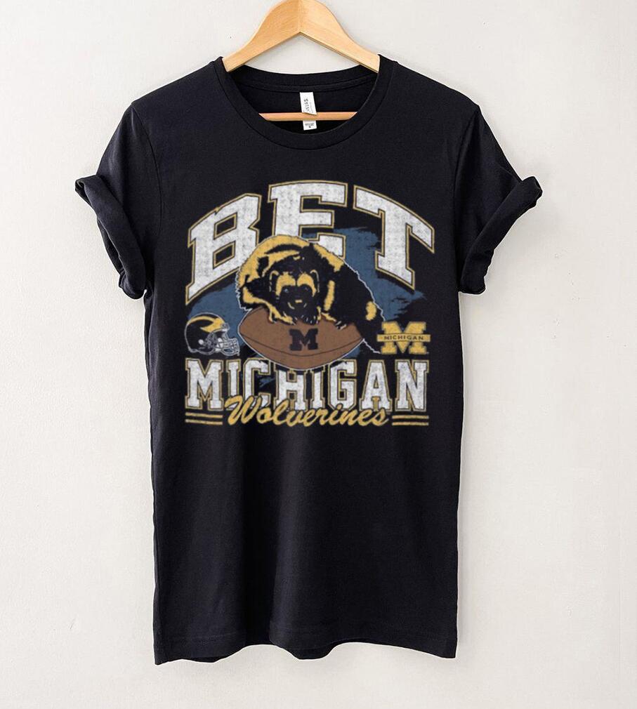 Michigan Wolverines Bet Helmet Franklin T Shirt Michigan Wolverines Bet Helmet Franklin T Shirt