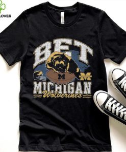 Michigan Wolverines Bet Helmet Franklin T Shirt 6 Michigan Wolverines Bet Helmet Franklin T Shirt