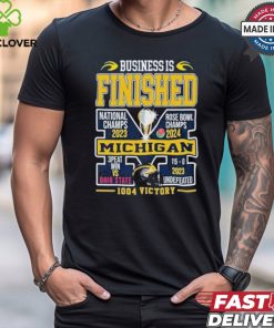 Michigan Wolverines Business Is Finished 1004 Victory Fan T Shirt