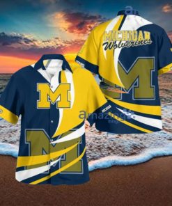 Michigan Wolverines Classic Fashion Button Up Hawaiian Shirt