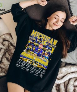 Michigan Wolverines College Football Playoff National Champions 2024 Signature T Shirt