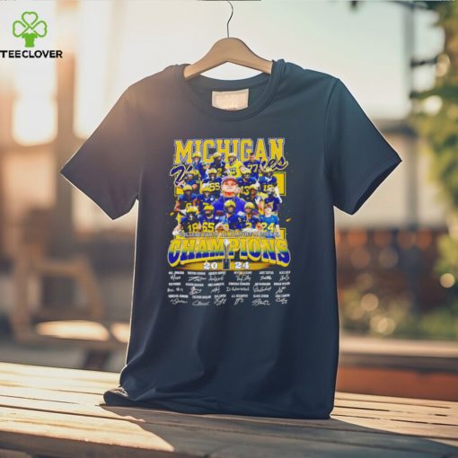 Michigan Wolverines College Football Playoff National Champions 2024 Signature T Shirt