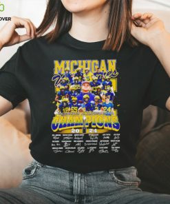 Michigan Wolverines College Football Playoff National Champions 2024 Signature T Shirt