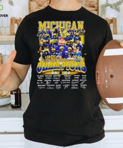 Michigan Wolverines College Football Playoff National Champions 2024 Signature T Shirt