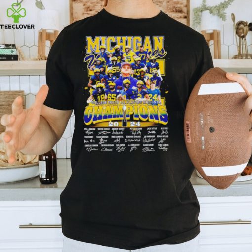 Michigan Wolverines College Football Playoff National Champions 2024 Signature T Shirt