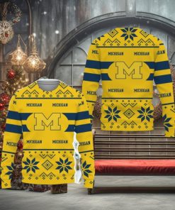 Michigan Wolverines Custom New Uniforms For Fan Gear Ugly Christmas AOP Sweater