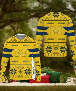 Michigan Wolverines Custom New Uniforms For Fan Gear Ugly Christmas AOP Sweater