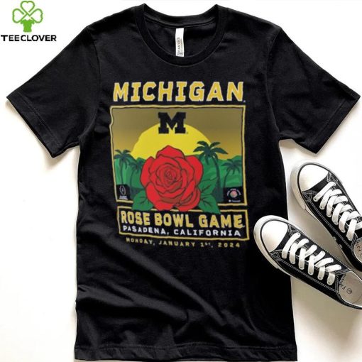 Michigan Wolverines Fanatics Branded College Football Playoff 2024 Rose Bowl Fierce Competitor T Shirt