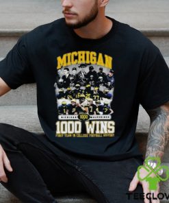 Michigan Wolverines Football 1000 Wins First Team In College Football History T Shirt