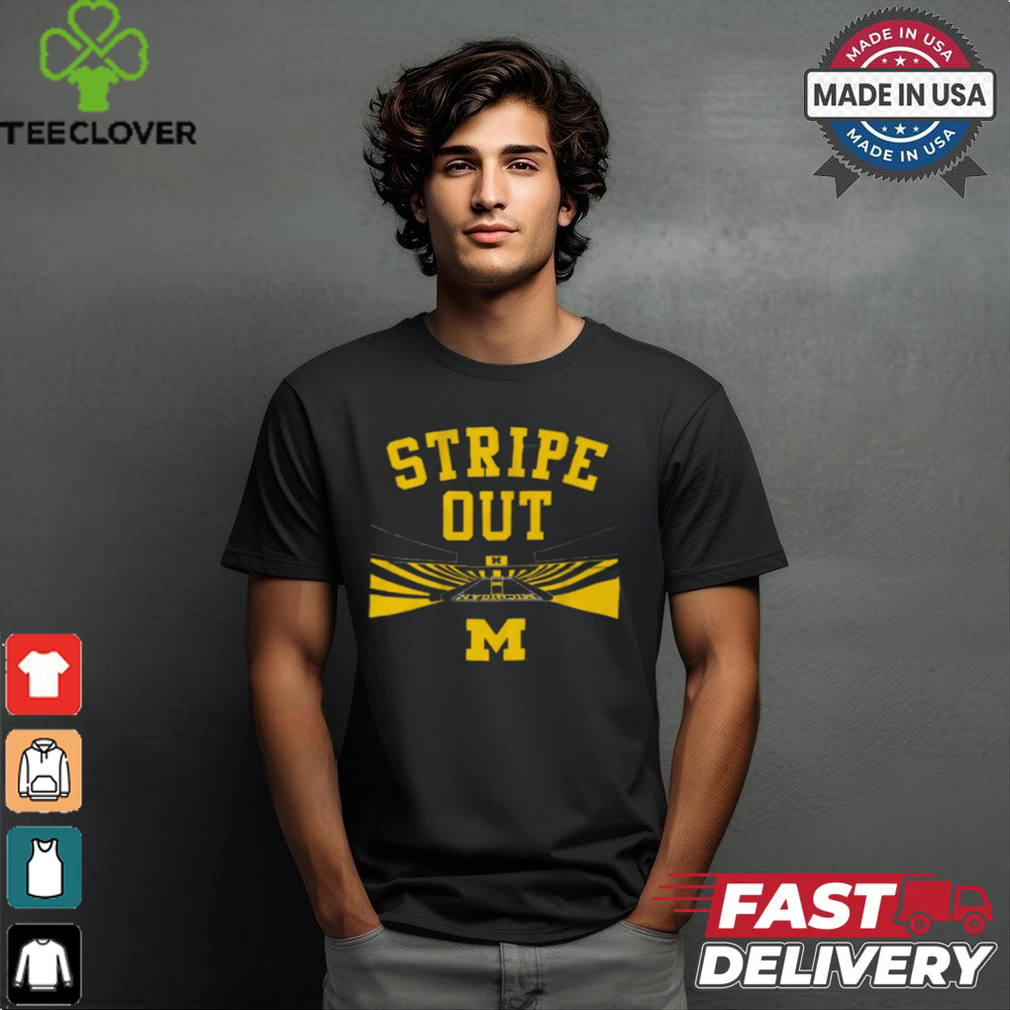 Michigan Wolverines Football Big House Stripe Out t shirt Michigan Wolverines Football Big House Stripe Out t shirt