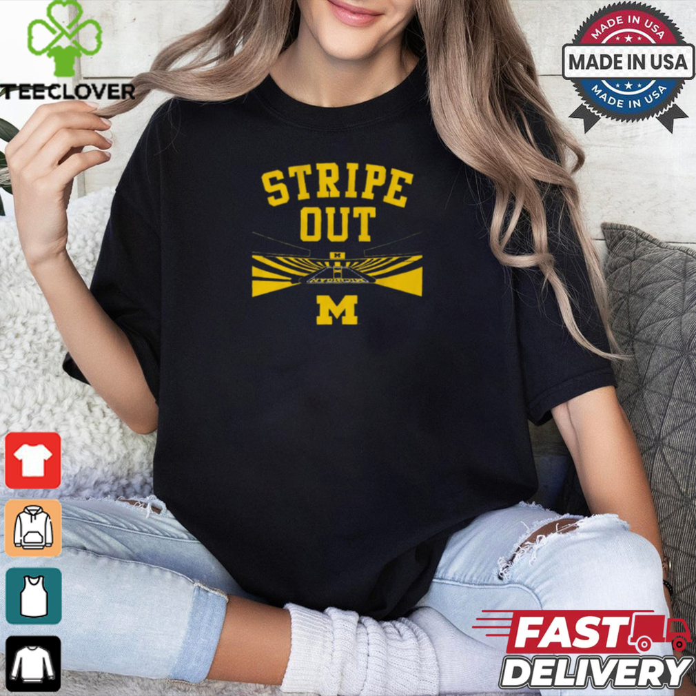 Michigan Wolverines Football Big House Stripe Out t shirt Michigan Wolverines Football Big House Stripe Out t shirt