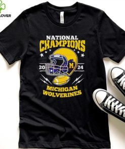 Michigan Wolverines Football Helmet National Champions 2024 shirt