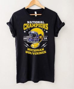 Michigan Wolverines Football Helmet National Champions 2024 shirt