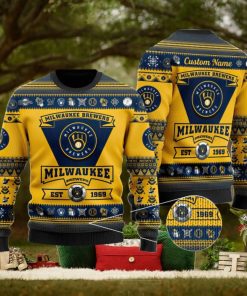 Michigan Wolverines Football Team Logo Custom Name Christmas Gift All Over Print Ugly Christmas Sweater