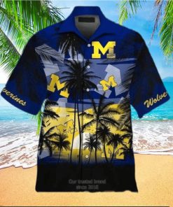 Michigan Wolverines Funny Hawaiian Shirt Vintage Gift For Beach Lovers