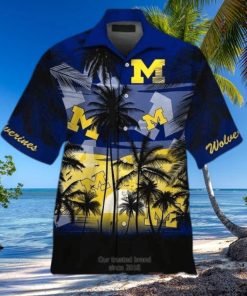 Michigan Wolverines Funny Hawaiian Shirt Vintage Gift For Beach Lovers