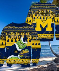 Michigan Wolverines Grinch Christmas Ugly Sweater NCAA Funny Gift For Men And Women