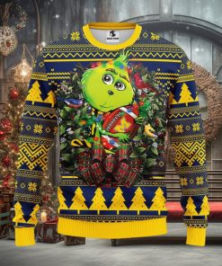 Michigan Wolverines Grinch Hug Christmas Ugly Sweater