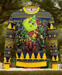 Michigan Wolverines Grinch Hug Christmas Ugly Sweater