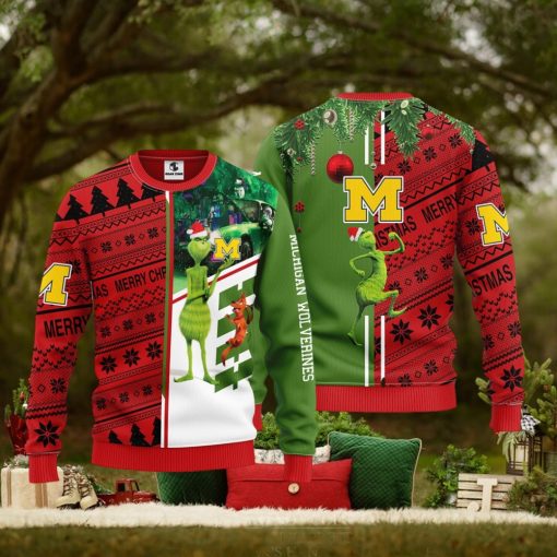 Michigan Wolverines Grinch & Scooby doo Christmas Ugly Sweater
