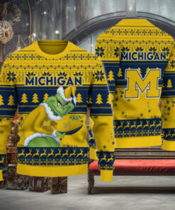 Michigan Wolverines Grinch Ugly Christmas Sweater