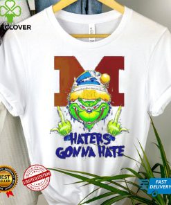 Michigan Wolverines Grinch middle finger haters gonna hate shirt 1 Michigan Wolverines Grinch middle finger haters gonna hate shirt