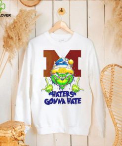 Michigan Wolverines Grinch middle finger haters gonna hate shirt 3 Michigan Wolverines Grinch middle finger haters gonna hate shirt