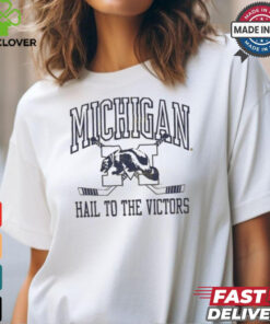 Michigan Wolverines Hail To The Victors Vintage Hockey t shirt 2 Michigan Wolverines Hail To The Victors Vintage Hockey t shirt