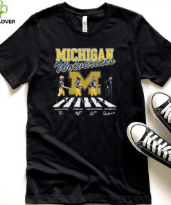 Michigan Wolverines Hassan Haskins Ronnie Bell Aidan Hutchinson And Jim Harbaugh Abbey Road Signatures Shirt